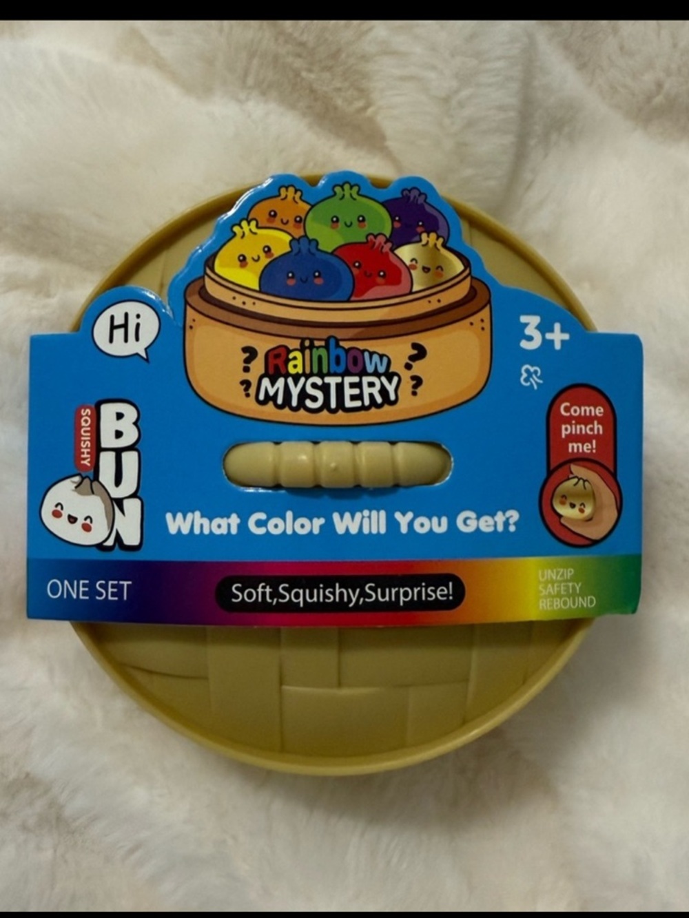 NWT Squishy bun rainbow mystery dumpling